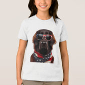 4 juli Juneteenth Freedom Unity & Power NL Tri-Blend Shirt (Voorkant)