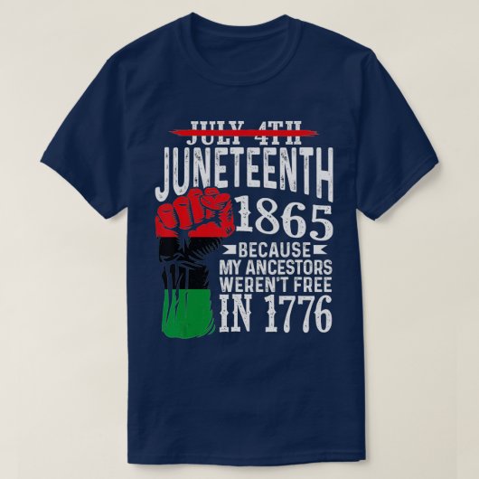 4 juli juni 1865 omdat mijn ouders cadeau hebben g t-shirt (Design voorkant)