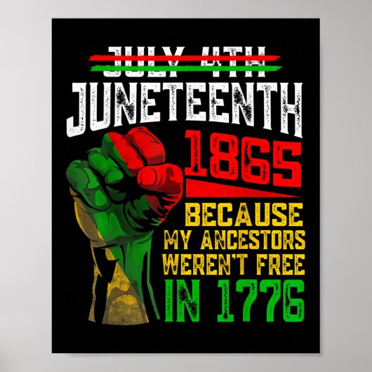 4 juli juni 1865 omdat mijn voorouders poster (Voorkant)