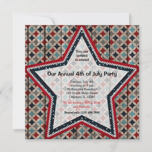 4 juli kaart (Voorkant)