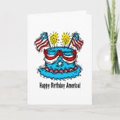4 juli Kaart: "Happy Birthday America" Kaart (Voorkant)