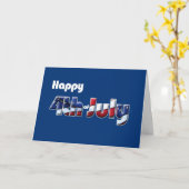 4 juli kaart Patriottische humor (Gele Bloem)