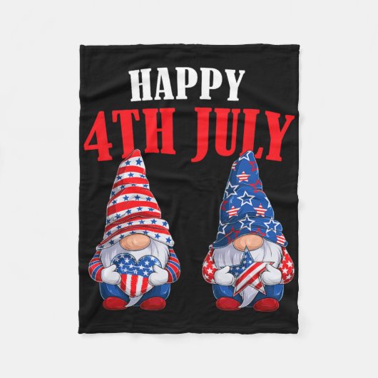 4 juli kabouters Amerika Onafhankelijkheidsdag Pat Fleece Deken (Voorkant)