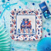 4 juli-kabouters papieren bordje (Feest)