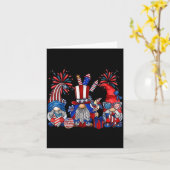 4 juli kabouters patriottisch grappig onafhankelij kaart (Gele Bloem)