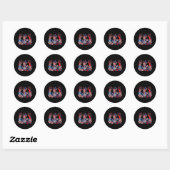 4 juli kabouters patriottisch grappig onafhankelij ronde sticker (Vel)