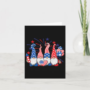 4 juli kabouters patriottische Amerikaanse vlag Cu Kaart