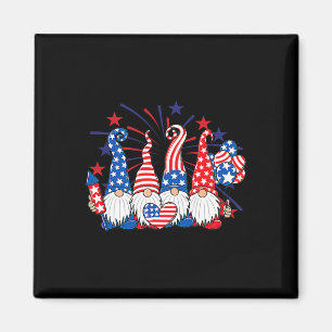 4 juli kabouters patriottische Amerikaanse vlag Sc Magneet