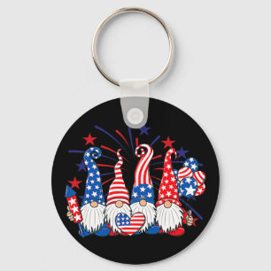 4 juli kabouters patriottische Amerikaanse vlag Sc Sleutelhanger