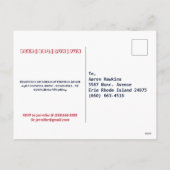 4 juli Kalligrafie Onafhankelijkheidspartij uitnod Feestdagenkaart (Achterkant)