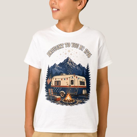 4 juli kampeerauto bergen t-shirt (Voorkant)