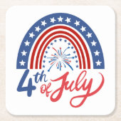 4 juli kartonnen onderzetters (Voorkant)
