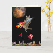 4 juli Kat Kaart (Gele Bloem)