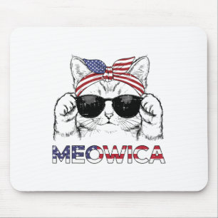 4 juli kat Meowica Usa Bandana Patriottische Meisj Muismat