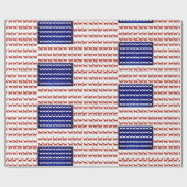4 juli kat vlag rood wit blauw VS Cadeaupapier (Vlak)