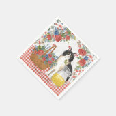 4 juli katten servetten Patriottische kattenfeest  (Hoek)