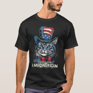 4 juli kattenliefhebber, trots om een Meow-ricaan  T-shirt