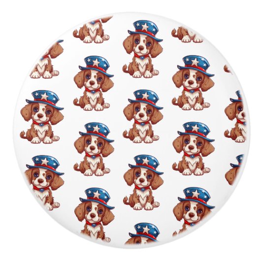 4 juli keramische knop (Voorkant)