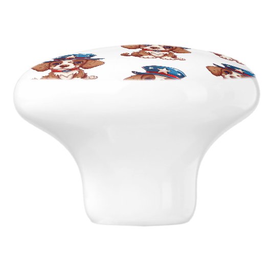 4 juli keramische knop (Zijkant)