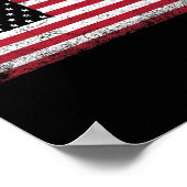 4 juli Kerstcadeau Amerikaanse vlag  C Poster (Hoek)