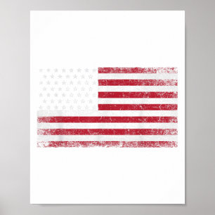 4 juli Kerstcadeau Amerikaanse vlag C Poster
