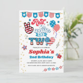 4 juli Kind 2e Verjaardagsfeestje Smile Face Kaart (Staand voorkant)