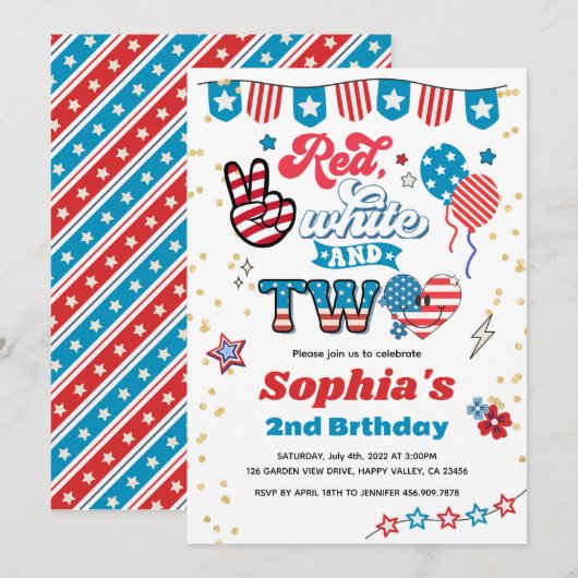 4 juli Kind 2e Verjaardagsfeestje Smile Face Kaart (Voorkant / Achterkant)