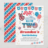 4 juli Kind 2e Verjaardagsfeestje Smile Face Kaart (Voorkant / Achterkant)