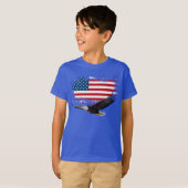 4 juli Kinder blauw T-shirt (Voorkant volledig)
