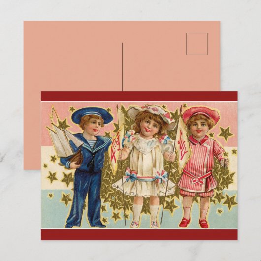  4 juli Kinder Briefkaart (Voorkant / Achterkant)