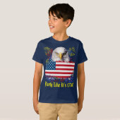 4 juli Kinder donkerblauw T-shirt (Voorkant volledig)