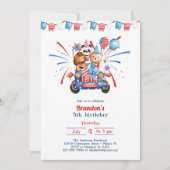 4 juli Kinder Onafhankelijkheidsdag 5 jaar Kaart (Voorkant)