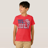 4 juli Kinder Rood T-shirt (Voorkant volledig)
