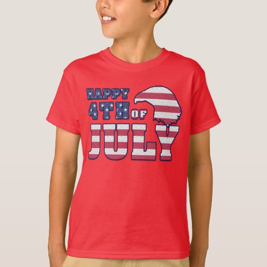 4 juli Kinder Rood T-shirt (Voorkant)