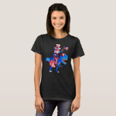 4 juli Kinderen Jongens Oom Sam Dinosaurus Rex T-shirt (Voorkant volledig)