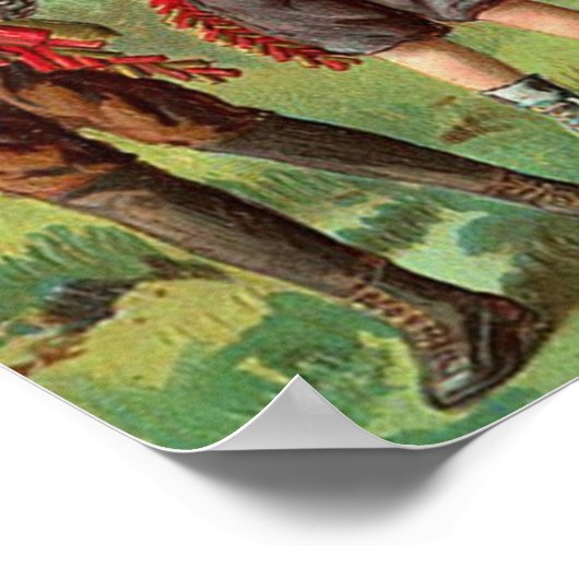 4 juli Kinderen met Fireworks-Poster Poster (Hoek)