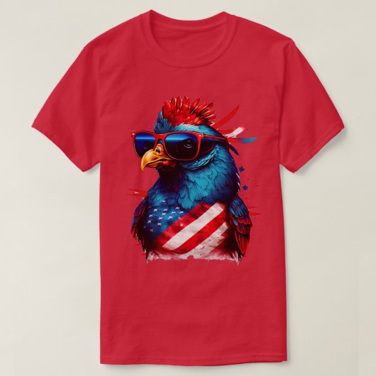 4 juli Kip 3 T-shirt (Design voorkant)