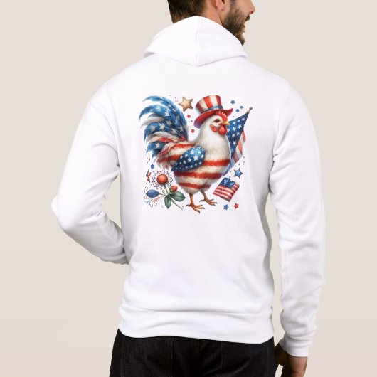 4 juli Kip Clipart-61531 Hoodie (Achterkant)