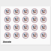 4 juli kip Clipart-61531 Ronde Sticker (Vel)