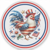 4 juli Kip Clipart-61531 Sticker (Voorkant)