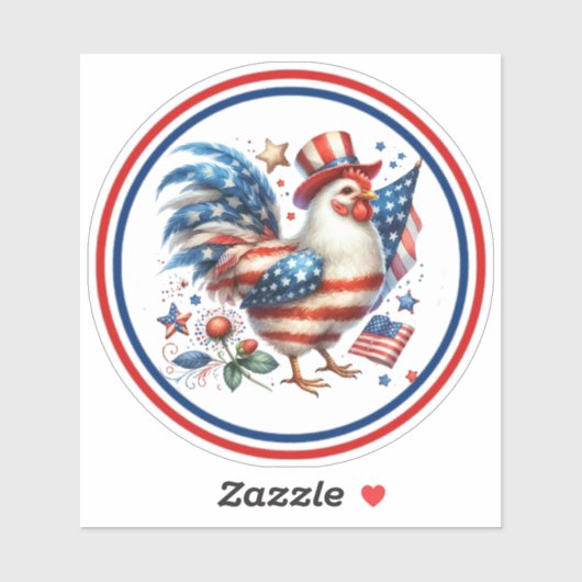 4 juli Kip Clipart-61531 Sticker (Vel)