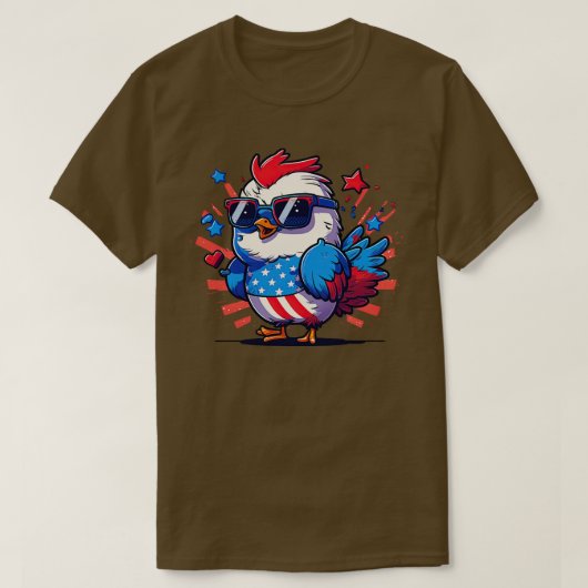 4 juli Kip T-shirt (Design voorkant)