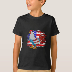 4 juli kippen vader T-shirt, Amerikaanse vlag kuik T-shirt