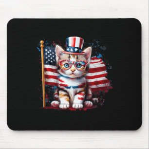 4 juli Kitty Cat Amerikaanse vlag Amerika Verenigd Muismat
