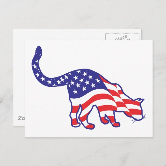 4 juli Kitty Cats Briefkaart (Voorkant / Achterkant)