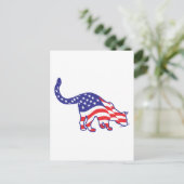 4 juli Kitty Cats Briefkaart (Staand voorkant)