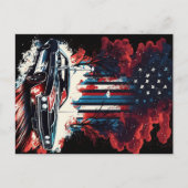 4 juli Klassiek Briefkaart auto (Voorkant)