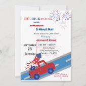 4 juli Kleine voetzoeker baby shower Kaart (Voorkant)