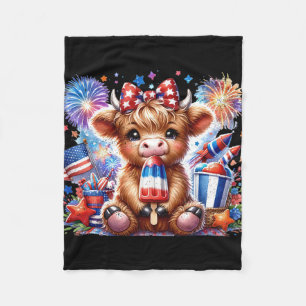 4 juli Koei Ijslolly Vuurwerk VS Amerikaans  Fleece Deken