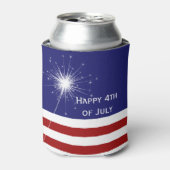 4 juli  Koelbox met Sparkler Blikjeskoeler (Blikje Voorkant)